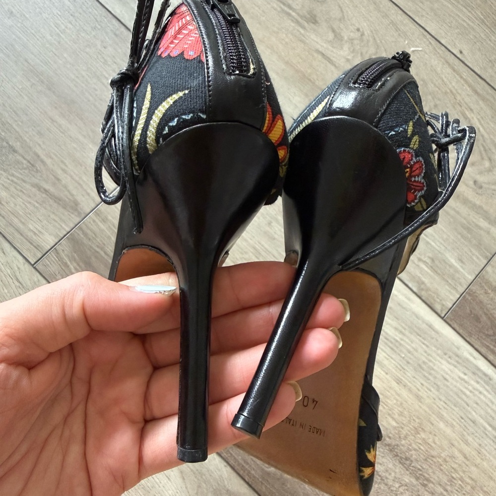 Dior, John Galliano era Floral Ankle Strap Heels size 40 - Picture 6 of 10